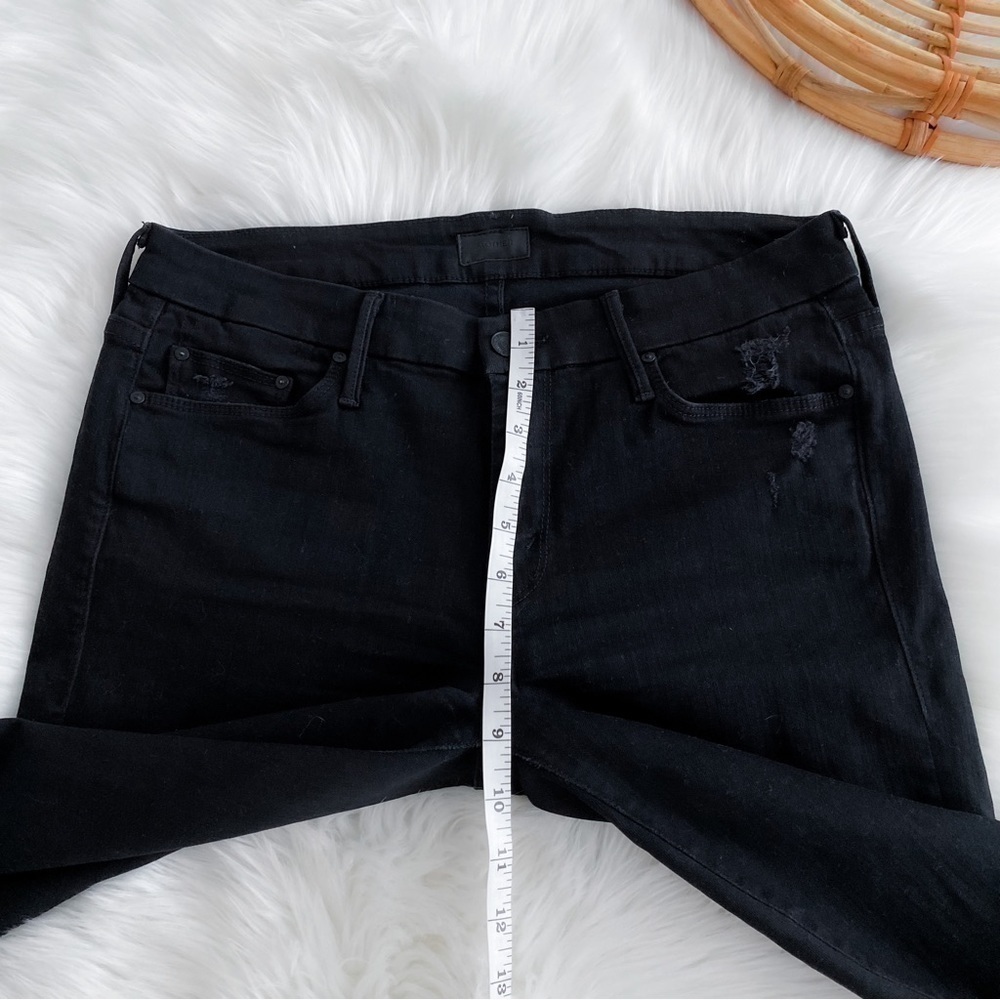 Mother Denim The Looker Ankle Fray Jeans  Guilty As Sin Distressed Ripped 29 - Picture 14 of 16